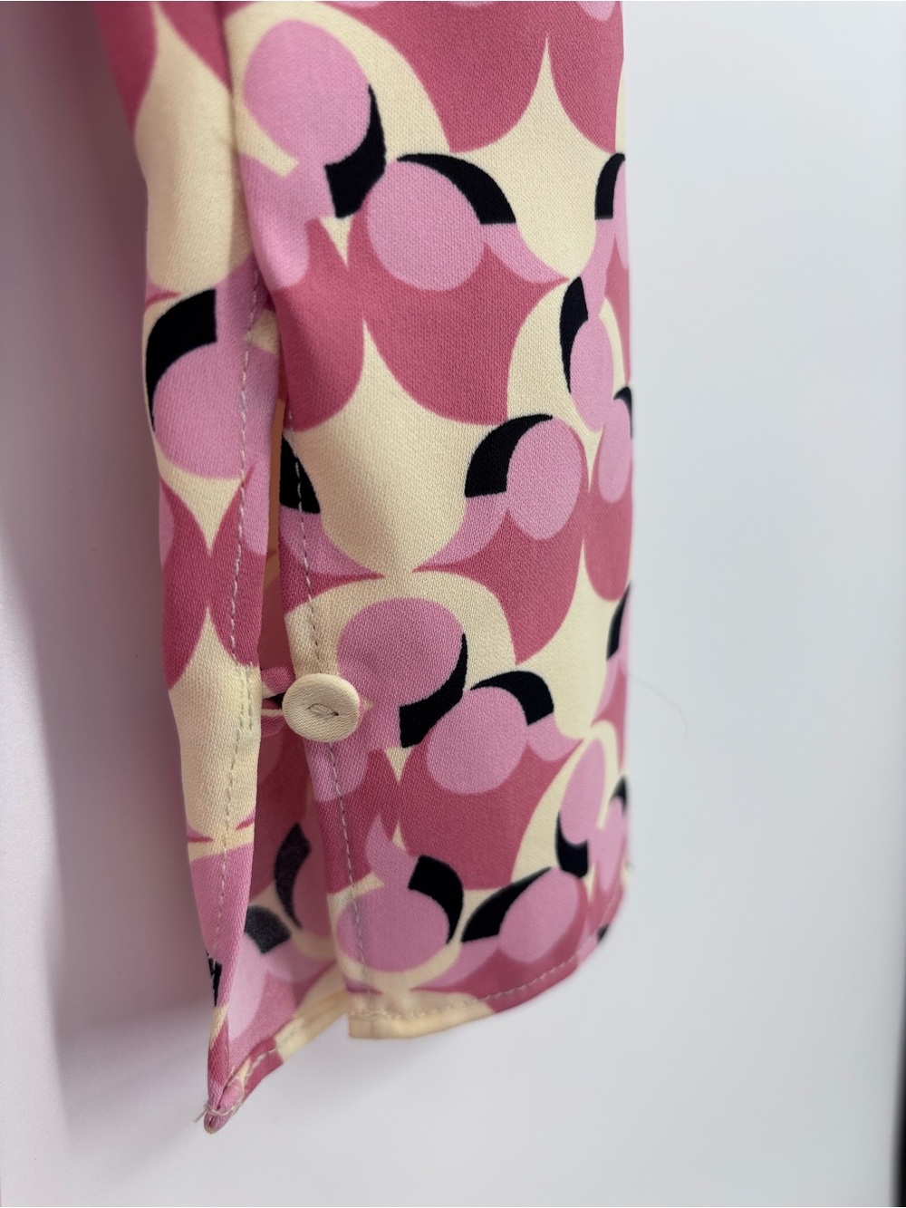 Diane Von Furstenberg Two-Tone Pink & Aqua Wrap Midi Dress - Picture 7 of 11